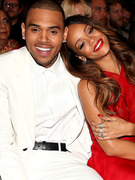 Chris Brown & Rihanna Cuddle In Audience at Grammy Awards