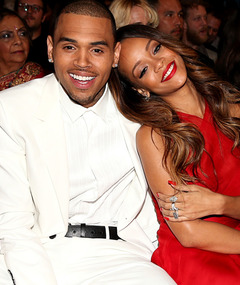 Chris Brown & Rihanna Cuddle In Audience at Grammy Awards