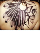 Kendall Jenner Rocks Giant Back Art!