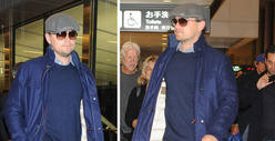 Leonardo DiCaprio -- Heads Up at the Airport
