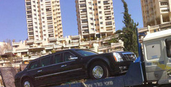 President Obama's Limo -- BUSTED in Israel, Gets Tow Job