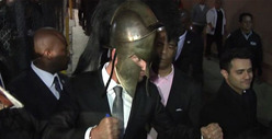 Gerard Butler -- Whips Out His Famous ... 'This Is Sparta!' Line