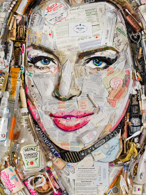 Finally, a Portrait of Lindsay Lohan Made From Booze Bottles and Cigarette Butts!
