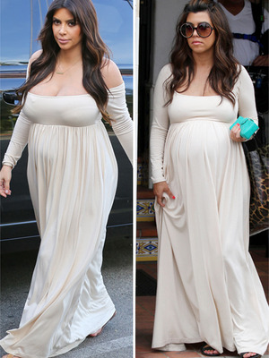 Maternity Wear Face-Off: Kim vs. Kourtney Kardashian! 