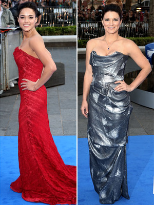 Michelle Rodriguez and Gina Carano Go Glam For "Fast and Furious 6" Premiere!