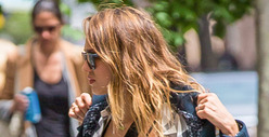 Jessica Alba -- There's a Nip in the Air!