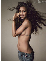 Zoe Saldana Strips for Allure, Says She Might End Up with a Woman! 