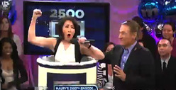 Connie Chung -- JUMPS OUT OF A CAKE ... for Hubby Maury Povich