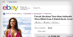 Farrah Abraham -- Sex Tape Bikini YANKED Off Ebay