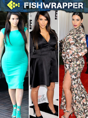 Poor Kim Kardashian Says She's Wearing "Whatever Fits," is Obviously Wrong