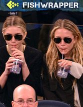The Olsen Twins Are Doing Creepy Twin Things at a Basketball Game