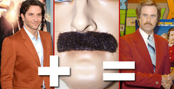Bradley Cooper & Ron Burgundy -- Separated By a Stache