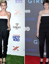 Dueling Dresses: Miley Cyrus vs. Lena Dunham!
