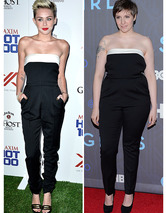 Dueling Dresses: Miley Cyrus vs. Lena Dunham!
