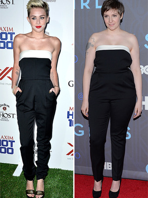 Dueling Dresses: Miley Cyrus vs. Lena Dunham!