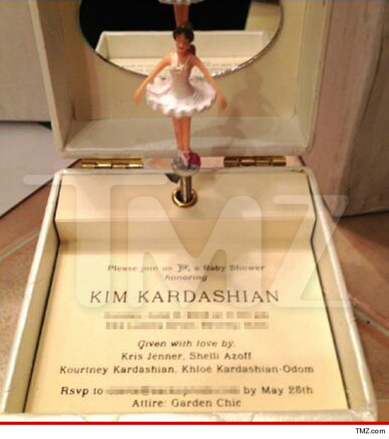 Kim Kardashian's Baby Shower Invite