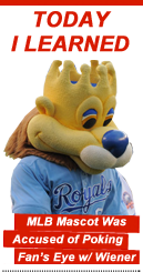 Today I Learned: MLB Mascot Was Accused of Poking Fan's Eye w/ Wiener
