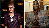 Justin Bieber -- Fear of Keyshawn Johnson ... in Neighborhood Speeding War