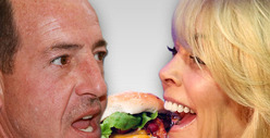 Dina and Michael Lohan -- HAMBURGER SUMMIT!!!