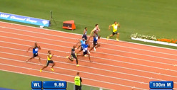 Usain Bolt LOSES 100 Meter Dash ... In Meaningless Race