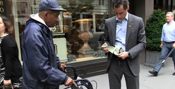 Anthony Weiner -- 2 Homeless Guys, 1 Dollar -- WHAT DO YOU DO???