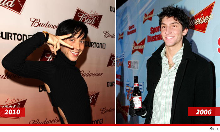 0205-budweiser-olympics-Johnny-Weir-Evan-Lysacek