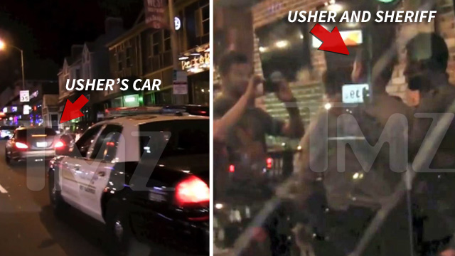 Usher -- Cop Chase Ends with Photo Op -- But NO TICKET  [VIDEO]