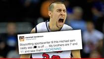 College Basketball Star, Marshall Henderson, BOYCOTTING ESPN ... Over Michael Sam Kiss