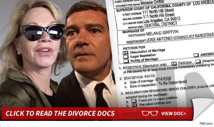 Melanie Griffith and Antonio Banderas Divorce