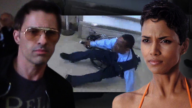 Olivier Martinez -- Assault With a Deadly ... Car Seat?