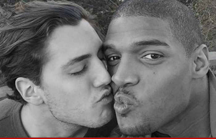 Michael Sam & BF -- When In Rome ... Make Kissie Faces