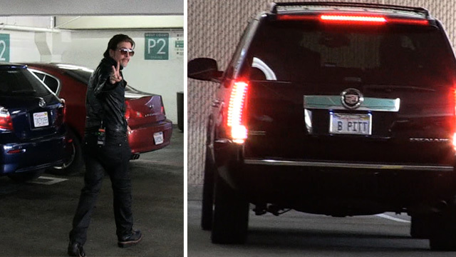Brad Pitt ... Has 'B PITT' License Plate ... Or Does He? (VIDEO)