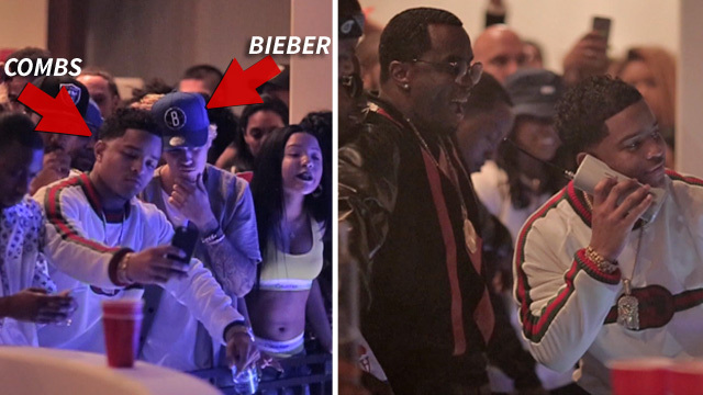 Justin Bieber -- Parties With UCLA Football Player ... Who Happens to Be Diddy's Son