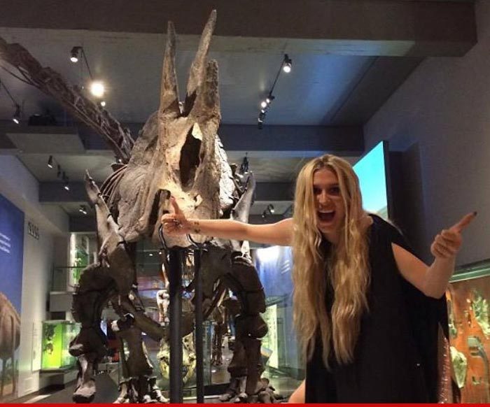 Kesha -- Natural History Museum Grouses ... You Glittered Our Dino!