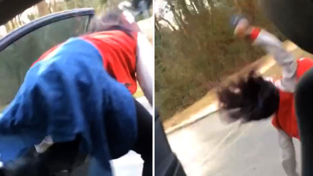 Crazy Twerker on Vine -- Falls Out Of Moving Car ... Escapes With a Scratch