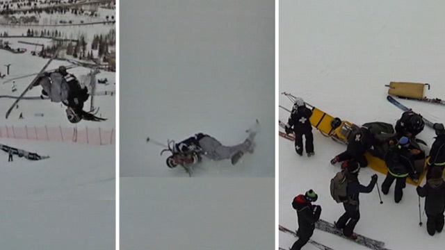 X Games Aspen -- Skier Henrik Harlaut KO'ed ... After SCARY Wipeout!! (VIDEO)