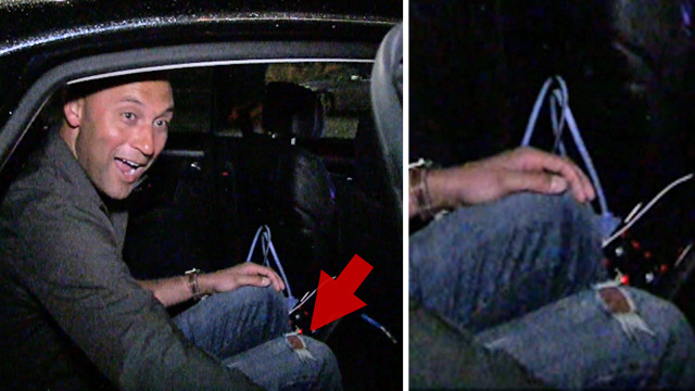 Derek Jeter -- Escapes East Coast Blizzard ... Bringing Back Ripped Jeans