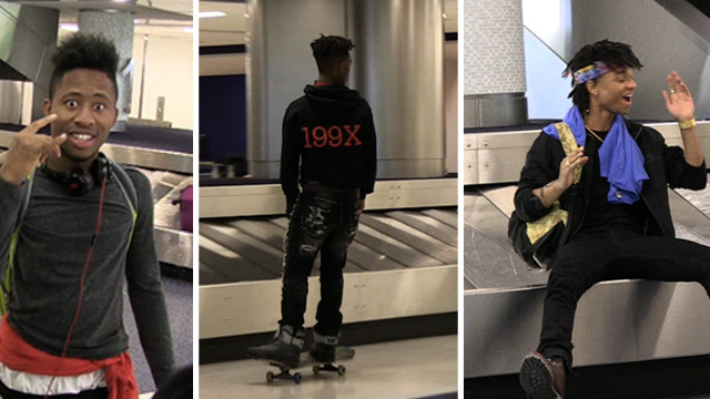 Rae Sremmurd -- No Skate Zone at LAX Baggage Claim