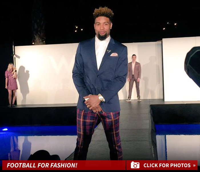 NFL's Odell Beckham Jr. -- I'm a Model Now ... Hits Runway With NFL Stars