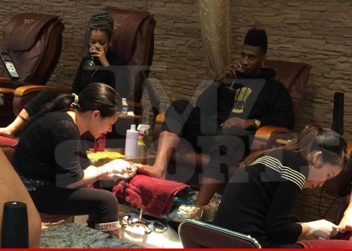 NBA Star Iman Shumpert -- Pedicures And Red Wine ... With Famous GF