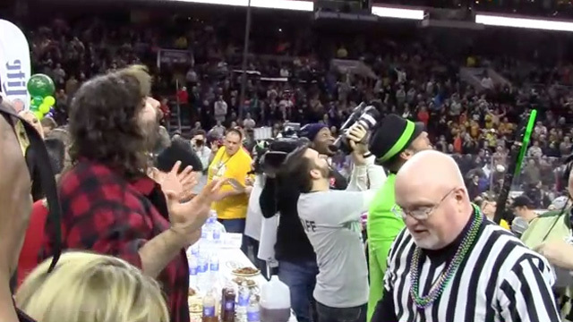 Mick Foley -- EJECTED FROM WING CONTEST ... You Cheated!!