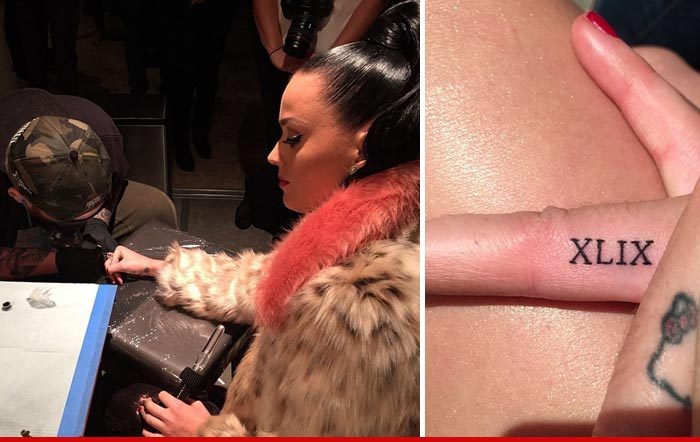 Katy Perry -- Super Bowl Tribute Tat ... To Honor Myself
