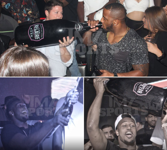 New England Pats -- Popped $12K Mega-Bottle ... At Victory Bash (PHOTOS)