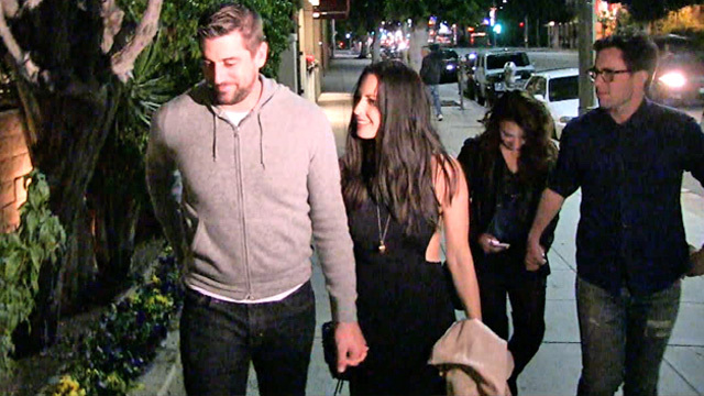 Aaron Rodgers & Olivia Munn -- Hollywood Date Night ... With Quiznos Guy