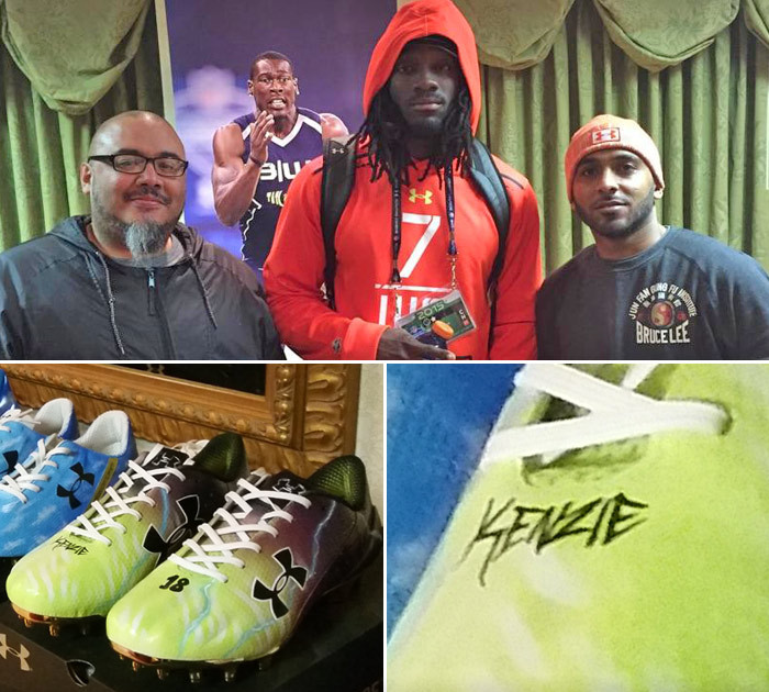 Top NFL Draft Prospect -- Custom Cleats to Honor Cancer Patient  ... At NFL Combine