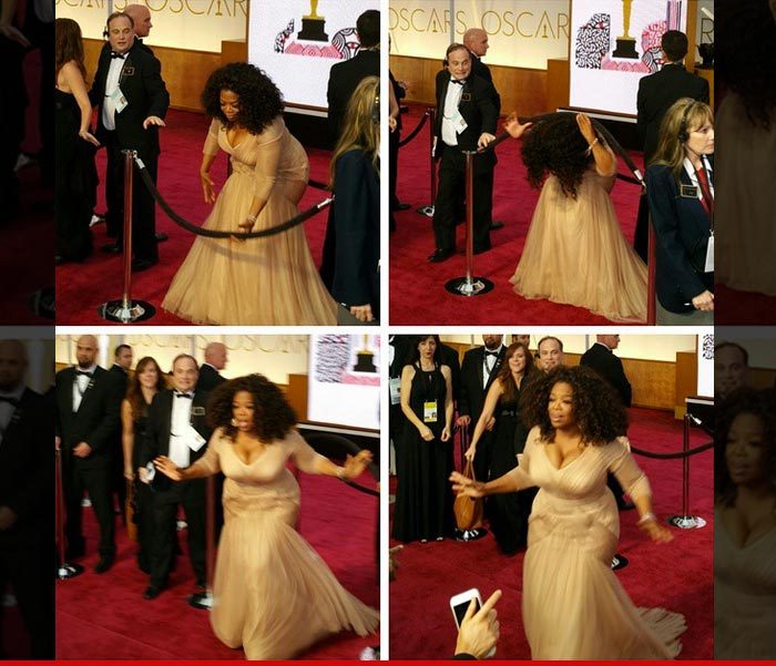 Oprah Winfrey -- Watch Me Do the Limbo at the Oscars! (PHOTO)