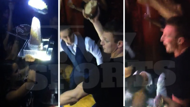 Rob Gronkowski -- Smashes Football Cake On Bro's Head ... At Epic Vegas Party!!