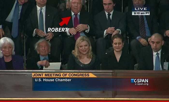 New England Pats Owner Robert Kraft -- Front & Center for Netanyahu Speech