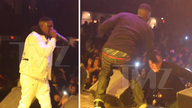 Lil Boosie -- Fan Learns the Hard Way ... Don't Try to Jump on the Stage! (VIDEO)