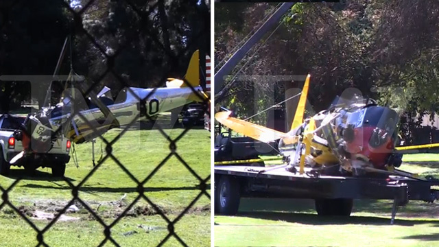 Harrison Ford -- Clearing Present Danger ... Wrecked Plane Moved (VIDEO)